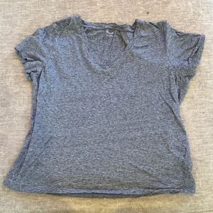 Madewell Heather Gray V-Neck Tee
